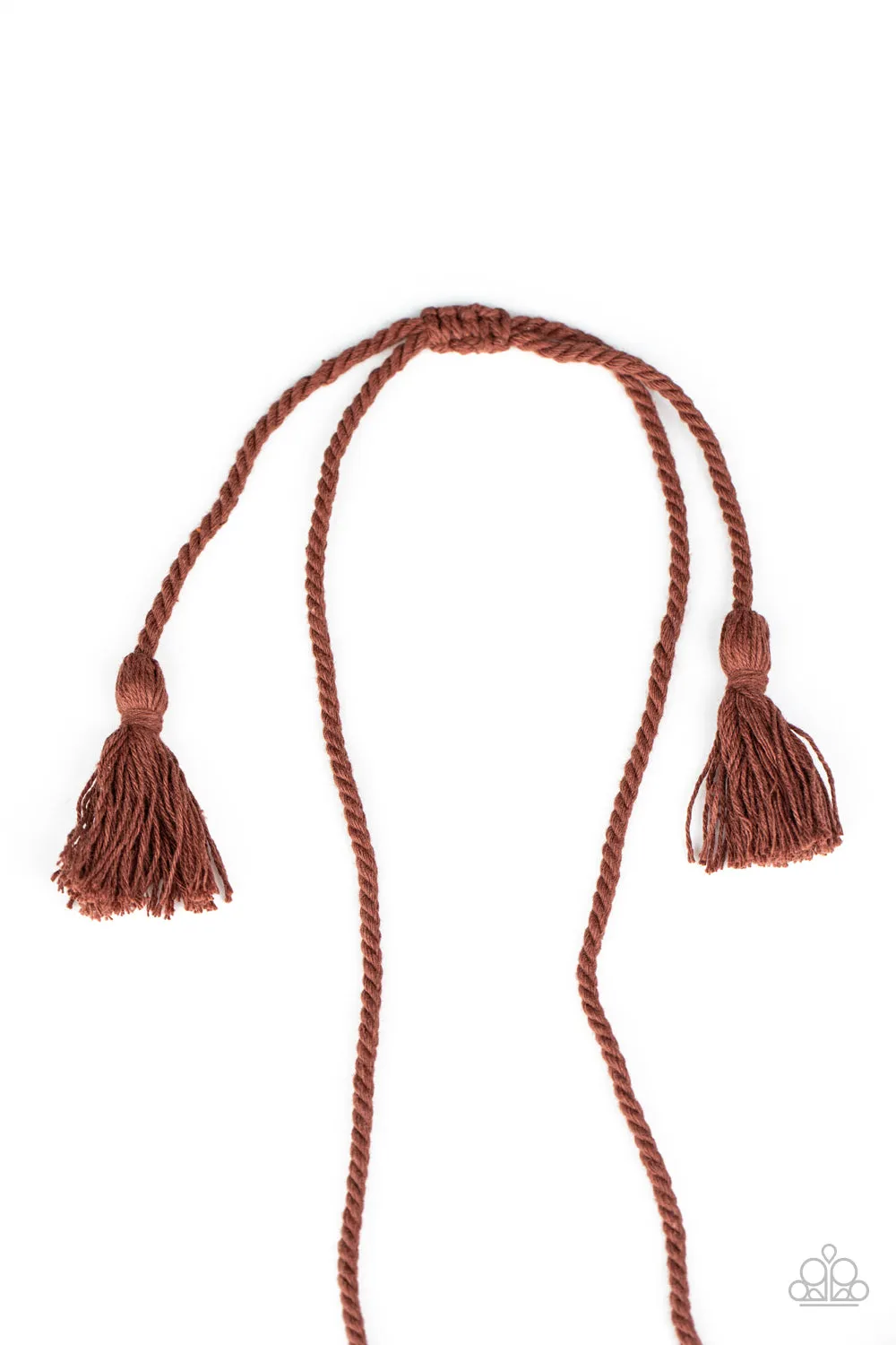 Paparazzi Macrame Mantra - Brown Necklace