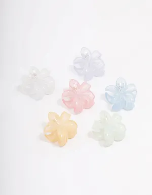 Pastel Mini Tropical Hair Claw 6-Pack