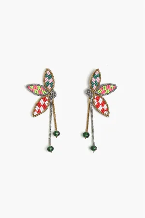 Petal Drop Beaded Earrings