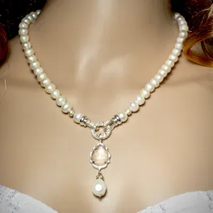 "Becky" - Freshwater Pearl Bridal 3-Piece Jewelry Set