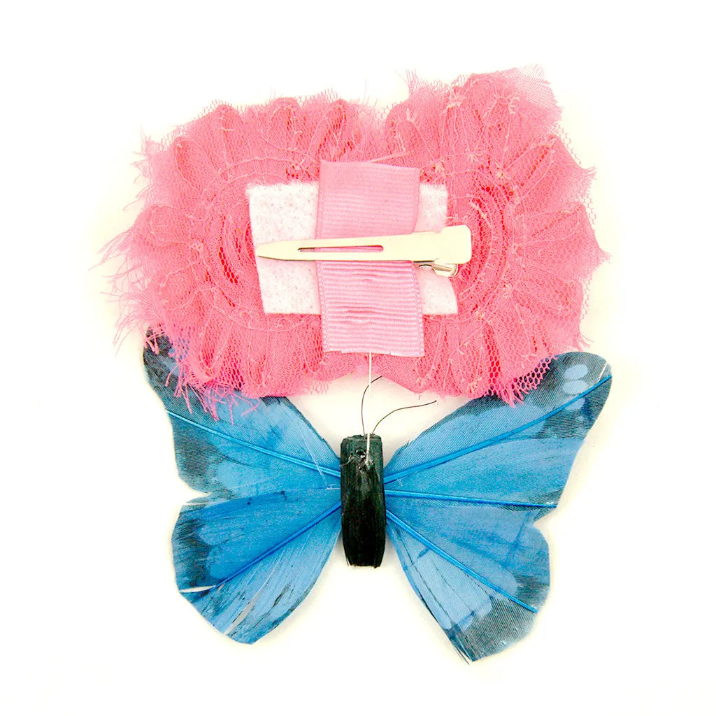 Shabby Butterflies Hair Flower