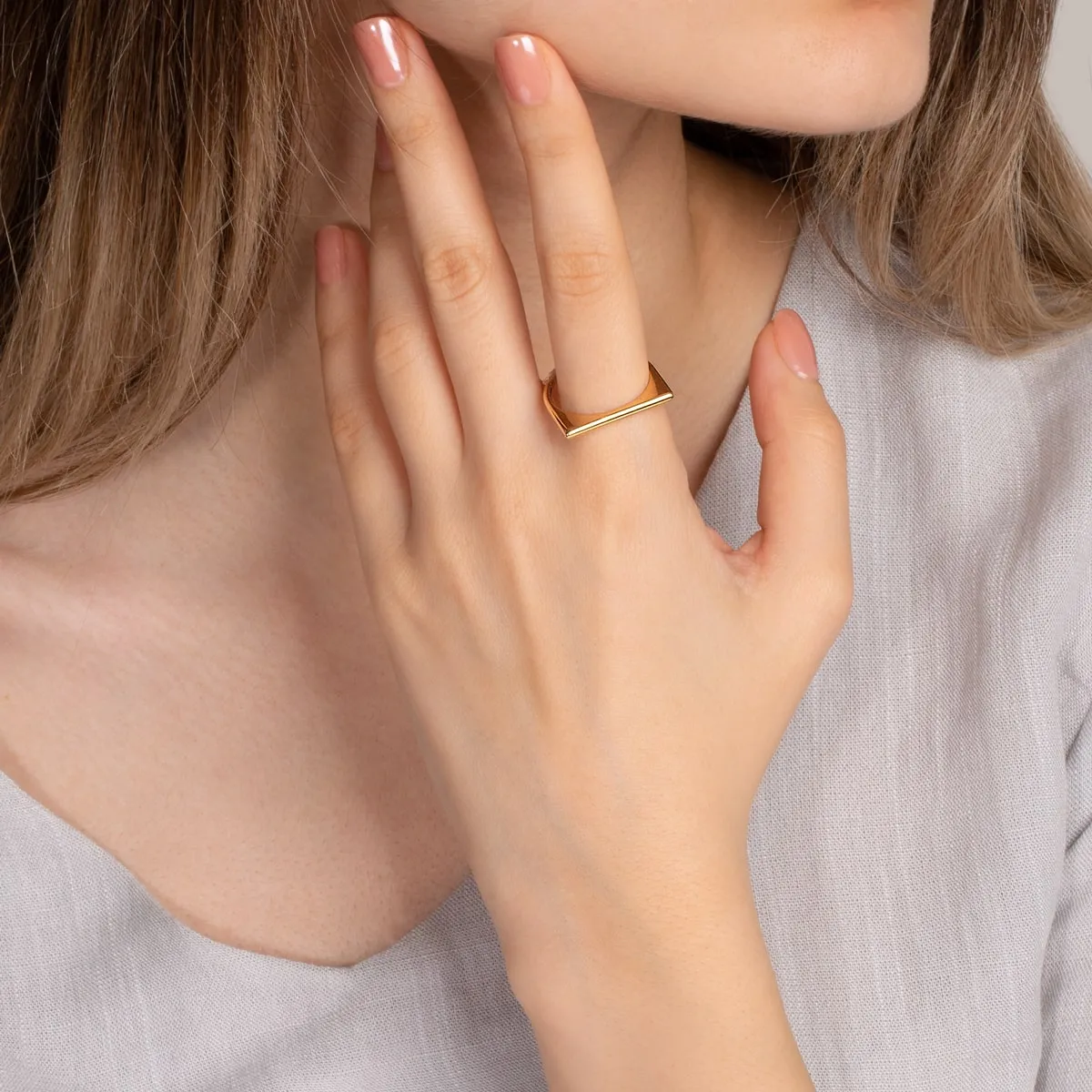 Slim Rectangular Ring