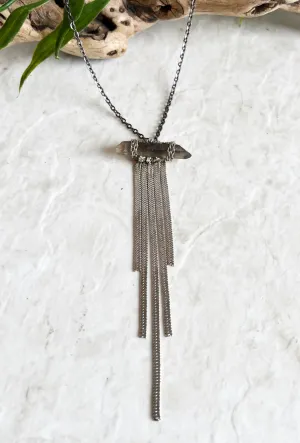 Smoke Quartz Fringe Necklace