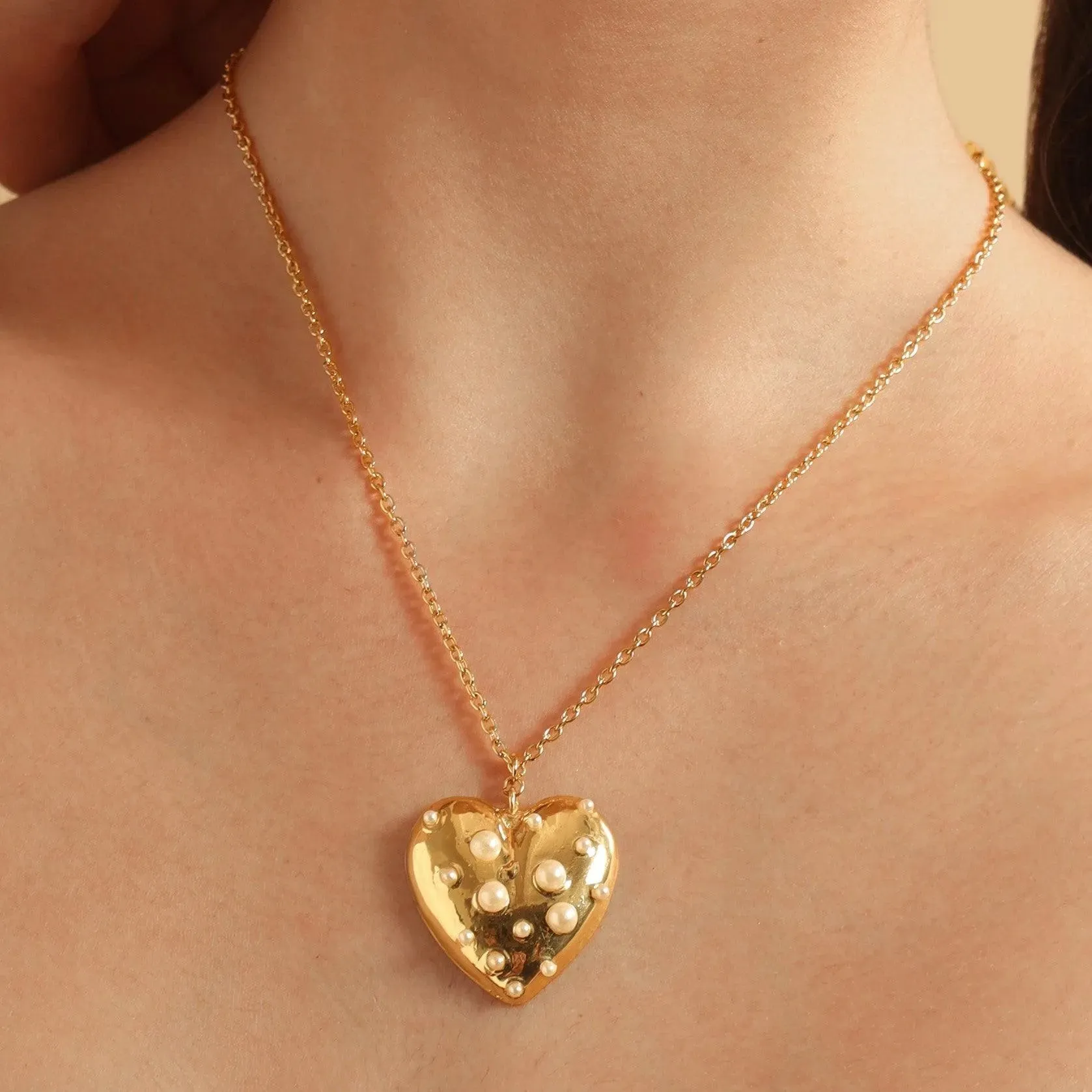 TFC Love Bump Gold Plated Pendant Necklace