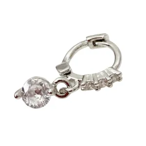 Tiny Twinkle Huggie Earring - Silver