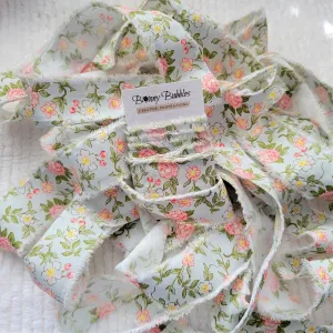 Torn Fabric Ribbon, 1 yrd - Floral