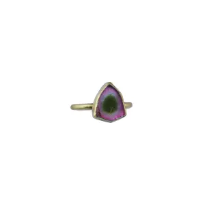 Tourmaline Slice Gold Ring