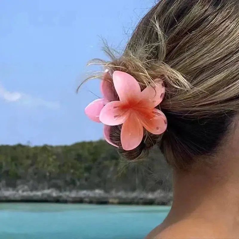 Tropical Flower Bloom Hair Claw Clips