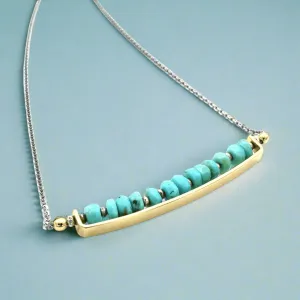 Turquoise Bar Necklace