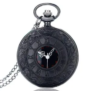 Vintage Gunmetal Window Pocket Watch