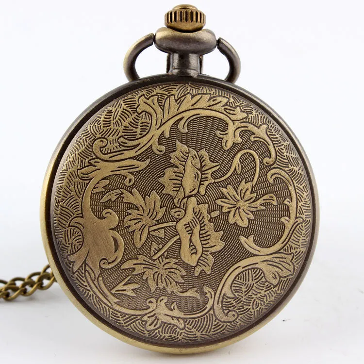 Vintage Unisex Stainless Steel Australia Map Pendant Quartz Pocket Watch