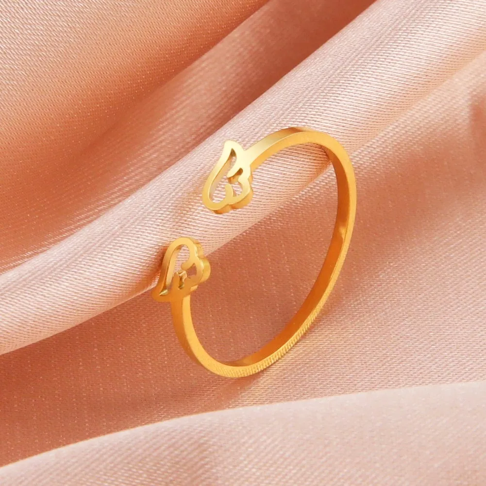 Women's Minimalist Angel Wings Ring