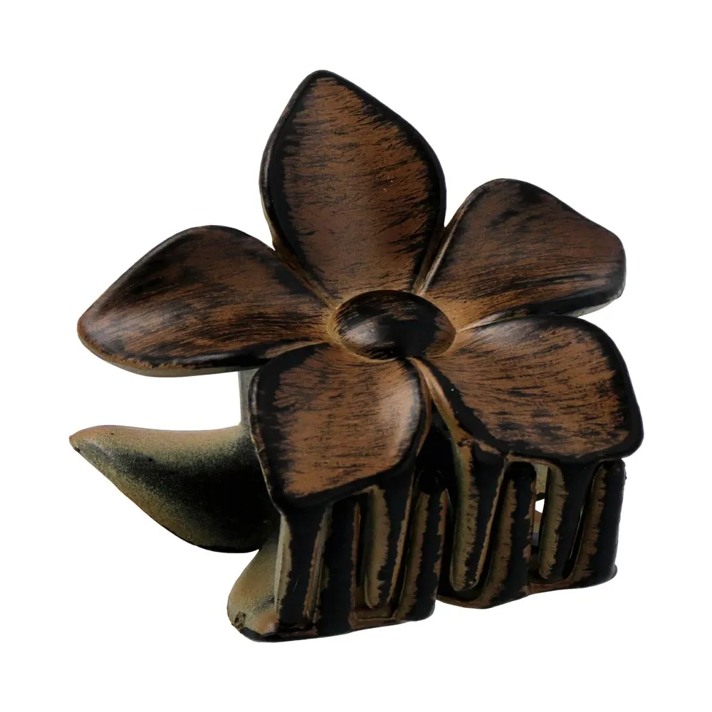 Wood Flower Hair Clip